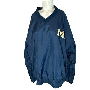Vintage FANS Gear NCAA Michigan Windbreaker V-neck pullover